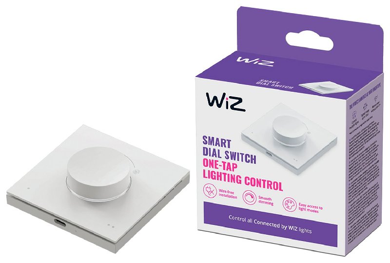WiZ Smart Dial Switch - White, USB-Rechargeable Smart Lighting Control