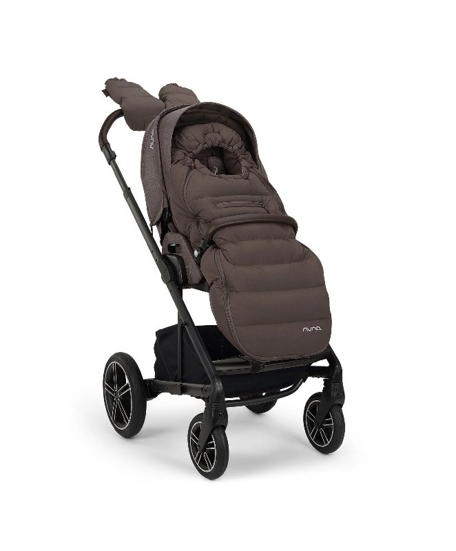 Nuna Winter Stroller Footmuff Set with Gloves and Bag in Chestnut