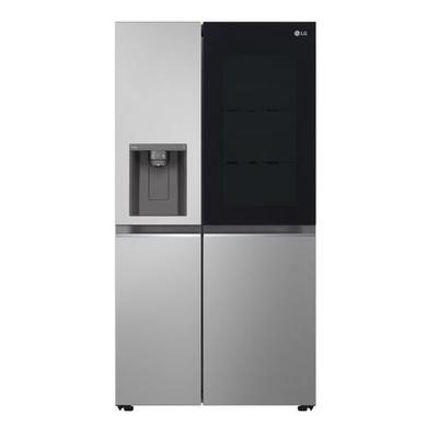 LG InstaView 635 Litre Side-By-Side American Fridge Freezer in Prime Silver