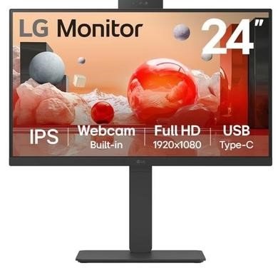 LG 24BA850 24" IPS Full HD 100Hz Height-Adjustable Webcam Monitor