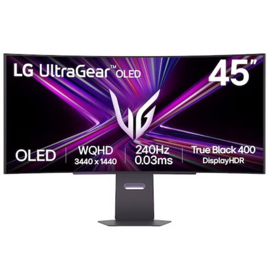 LG UltraGear GX9 45GX900A-B 45" OLED WQHD 240Hz Curved Gaming Monitor