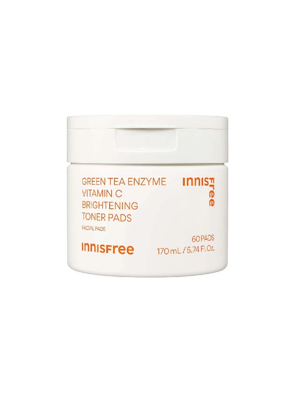 Innisfree Green Tea Enzyme Vitamin C Brightening Toner Pads - 60 Pads