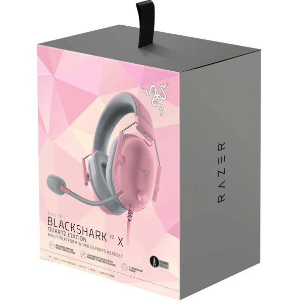 Razer BlackShark V2 X Wired Gaming Headset - Quartz Pink