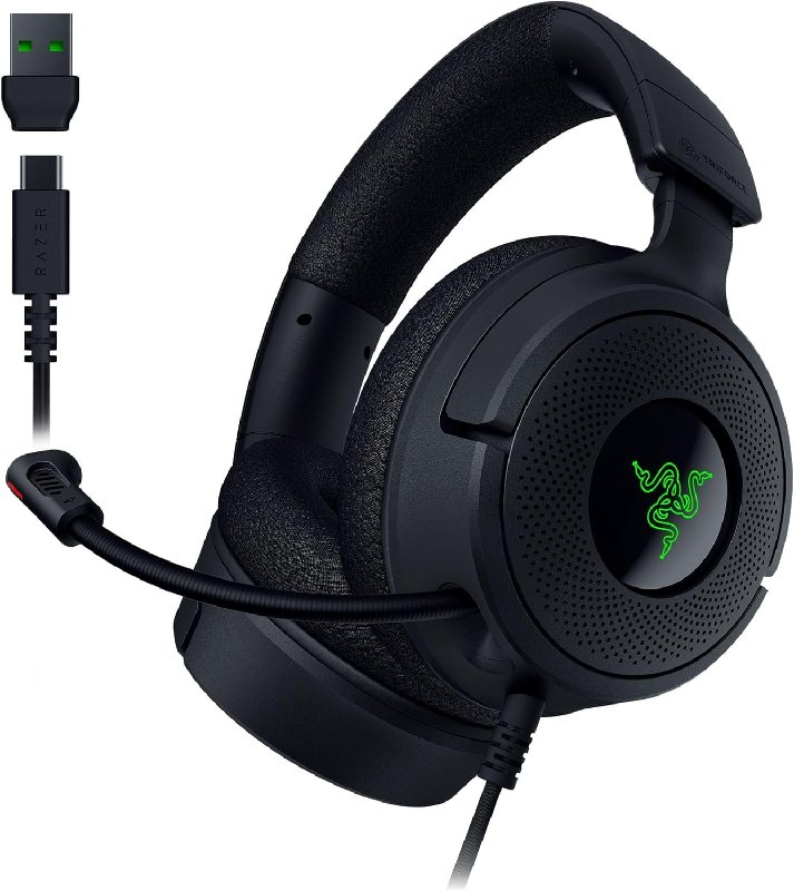 Razer Kraken V4 X Black Wired Gaming Headset with Convertible USB Cable
