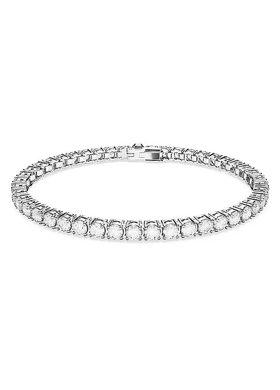 Swarovski Matrix Rhodium Plated 7" Crystal Tennis Bracelet