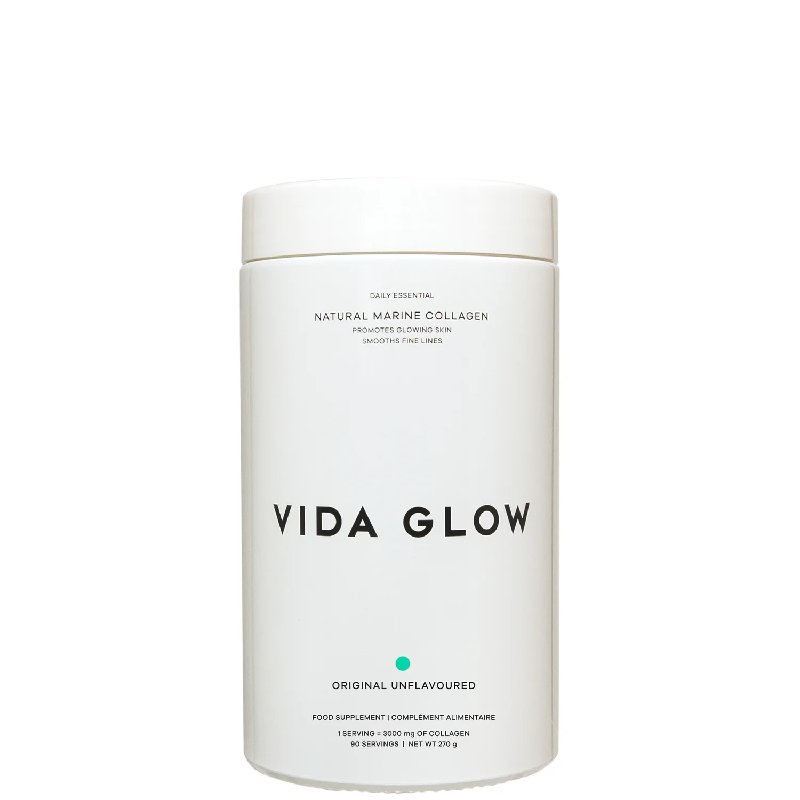 Vida Glow Natural Marine Collagen Powder 270g Glass Jar