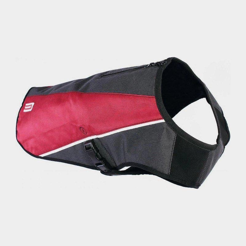 EzyDog Element Dog Jacket, XS Size, Red/Grey