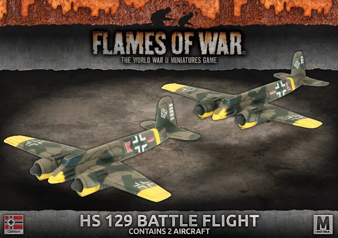 Flames Of War Hs 129 Battle Flight Box Set - Mid War German Ghost Panzers