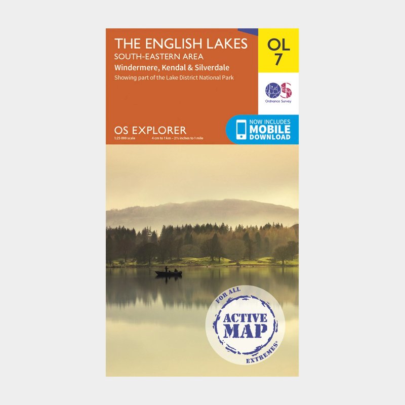 Ordnance Survey Explorer Active OL7 The English Lakes Map with Digital Version