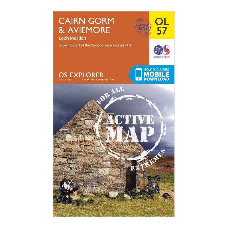 Ordnance Survey Explorer Active OL 57 Cairn Gorm & Aviemore Map