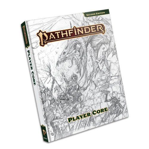 Pathfinder RPG 2nd Edition Player Core Sketch Cover Hardback Rulebook