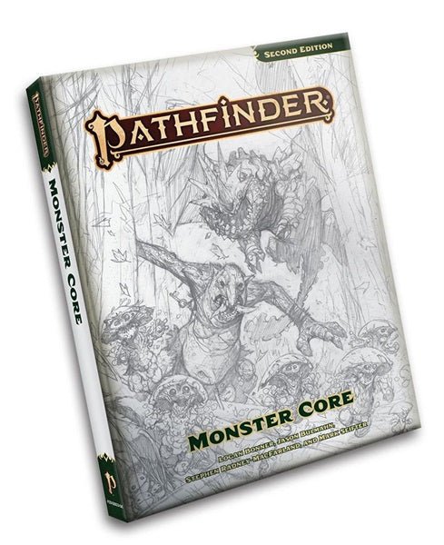 Pathfinder RPG 2nd Edition Monster Core Sketch Cover Hardback Rulebook