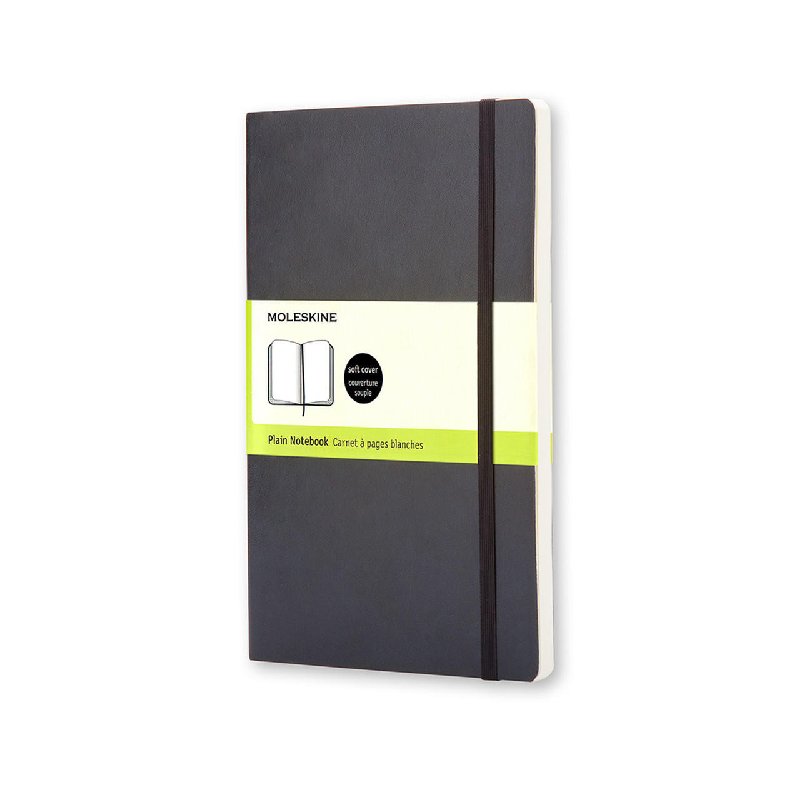 Moleskine Classic Soft Cover Notebook, Black, 13cm x 21cm, 192 Blank Pages